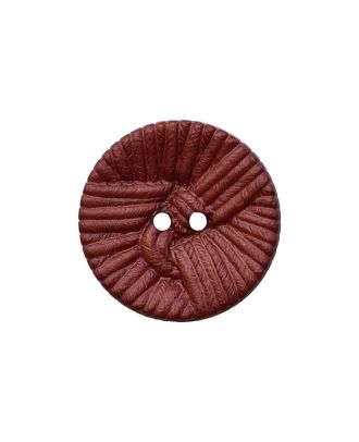 polyamide button round shape ball-of-yarn-look  2 holes - Size: 25mm - Color: brown - Art.No.: 375106