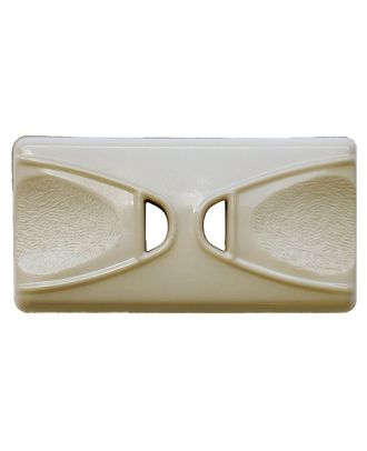 polyamide button oblong shape with 2 holes - Size: 45mm - Color: beige - Art.No.: 425100