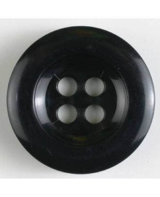 polyamide button with shiny surface and 4 holes - Size: 28mm - Color: black - Art.No.: 380482