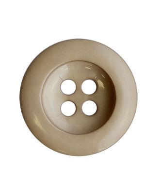 polyamide button with shiny surface and 4 holes - Size: 28mm - Color: beige - Art.No.: 384101