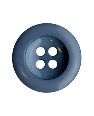 polyamide button with shiny surface and 4 holes - Size: 28mm - Color: blue - Art.No.: 384102