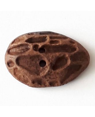 wood button with 2 holes - Size: 30mm - Color: brown - Art.No. 380367