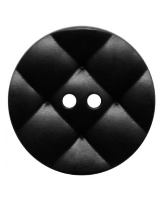 polyamide button round with pillow-shaped surface and 2 holes - Size: 18mm - Color: schwarz - Art.No.: 311111