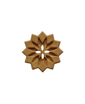 polyamide button star-shaped with 2 holes - Size: 18mm - Color: beige - Art.No.: 314118