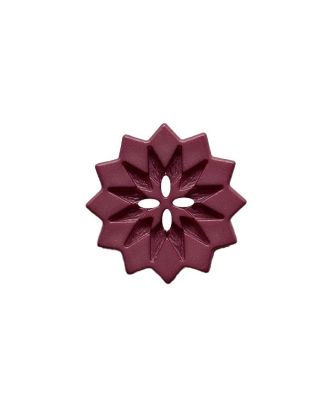 polyamide button star-shaped with 2 holes - Size: 18mm - Color: berry colour - Art.No.: 314121