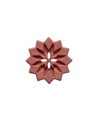 polyamide button star-shaped with 2 holes - Size: 18mm - Color: dusty pink - Art.No.: 314124