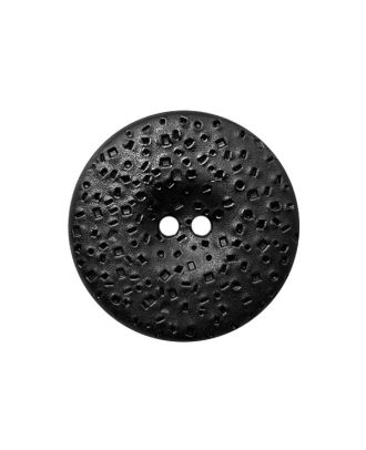 polyamide button round shape structured surface with 2 holes - Size: 28mm - Color: black - Art.No.: 380485