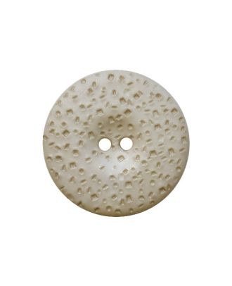 polyamide button round shape structured surface with 2 holes - Size: 28mm - Color: beige - Art.No.: 385105