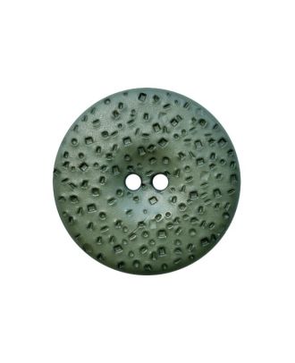 polyamide button round shape structured surface with 2 holes - Size: 28mm - Color: green - Art.No.: 385112