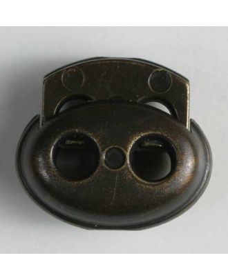 Cord stopper - Size: 18mm - Color: antique brass - Art.No. 310519