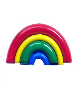 children button "rainbow" polyamide with shank - Size: 18mm - Color: rot - Art.No.: 311141