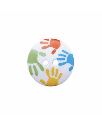 children button printed with 2 holes - Size: 15mm - Color: white - Art.No.: 281299