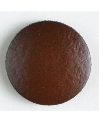genuine leather button - Size: 25mm - Color: brown - Art.-Nr.: 430040